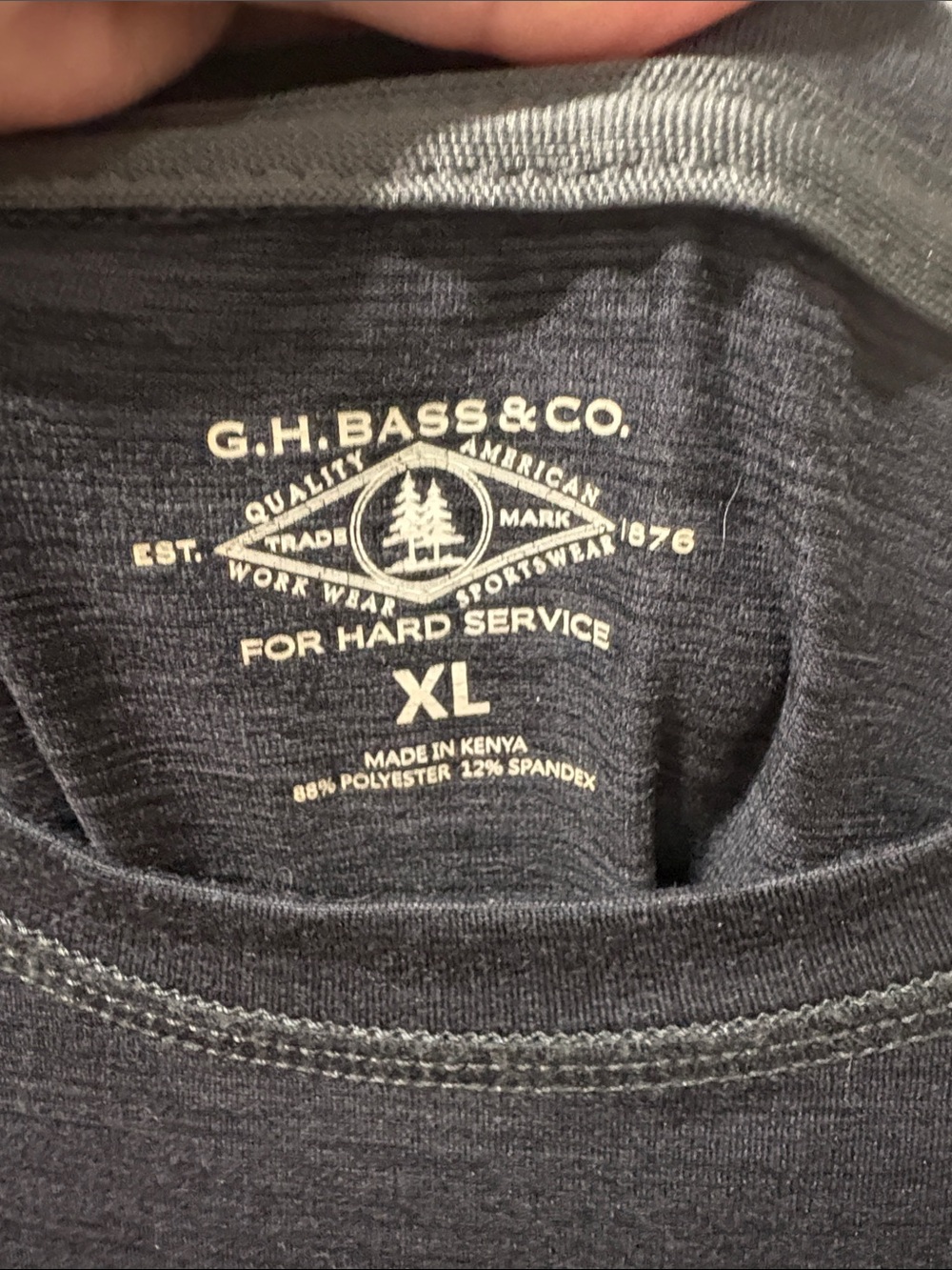 Men's G.H. Bass & Co. Men's Dark Navy Short Sleeve Tee Sz XL NWOT